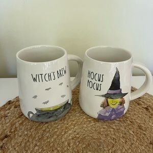 Rae Dunn Hocus Pocus and Witch’s Brew art mugs